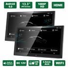 2Pc 13.3" Android 9.0 Car Headrest Monitor Touch Screen Wifi Bluetooth Hdmi Usb