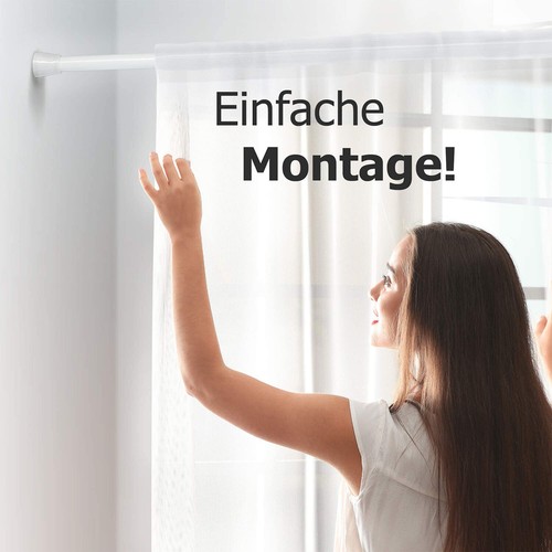 Ohne Bohren Gardinenschiene Teleskopstange Klemmstange Duschvorhangstange - Bild 17 von 23