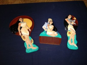 1995 Pocahontas Hair Brush Set from Walt Disney world VHTF.