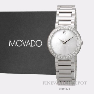 Movado Mother Of Pearl  Concerto Women\'s Watch New W/Out Box 0606421 Movado Concerto MOP Dial Steel Case and Bracelet  main image 3