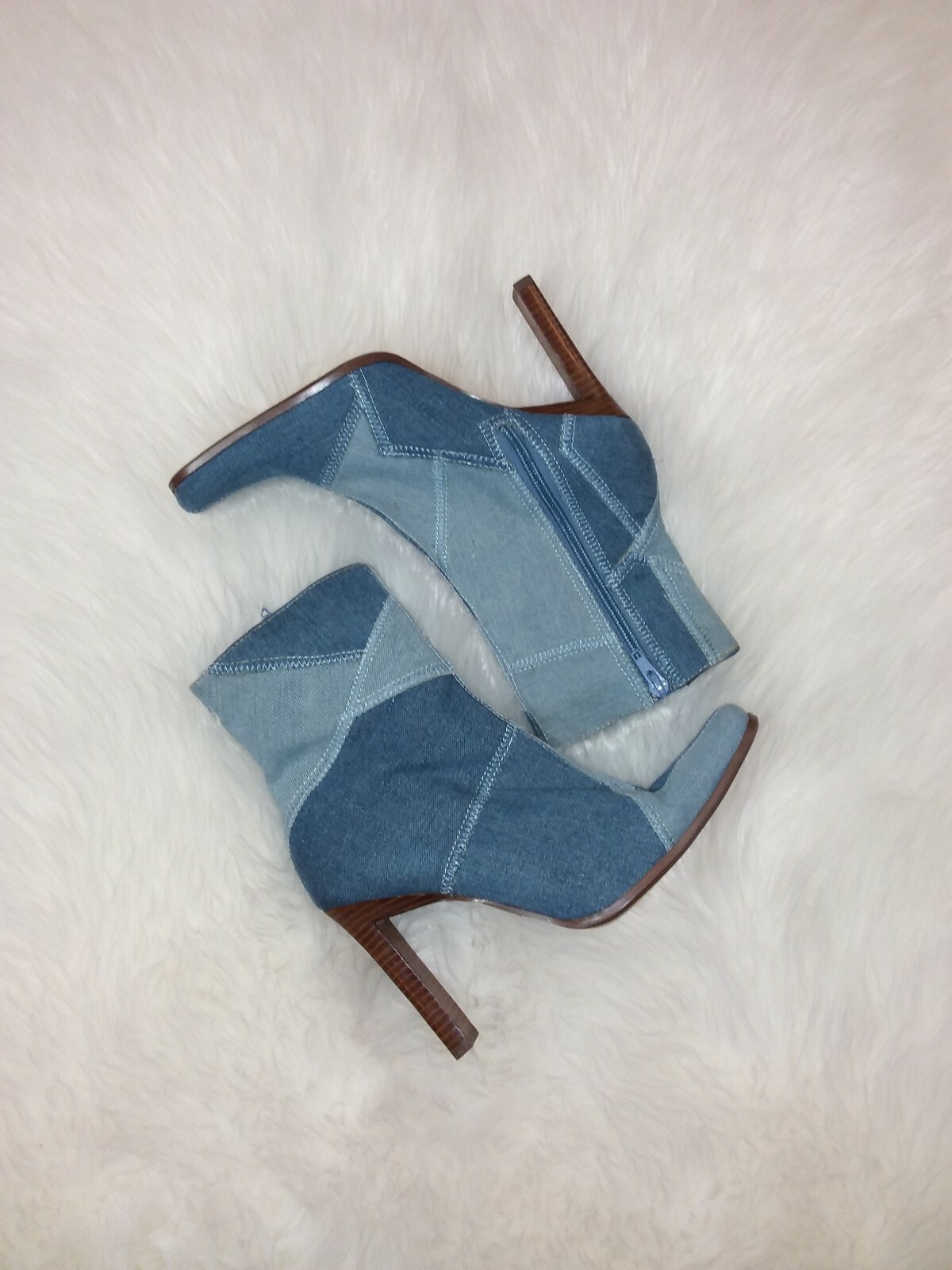Rare Paprika vintage Retro denim patchwork bluee jean boots - 7.5 Rare Paprika vintage Retro denim patchwork bluee jean boots - 7.5