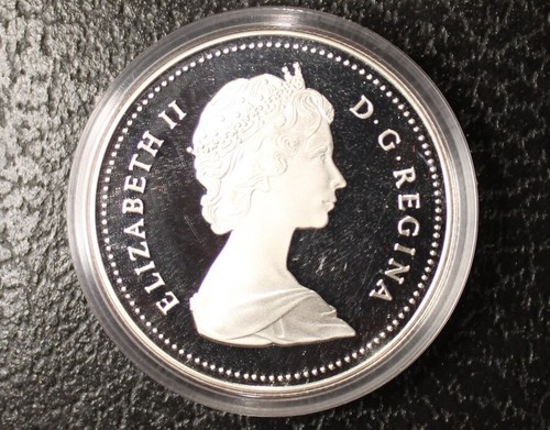 1986  SILVER CANADIAN DOLLAR VANCOUVER TRANSCONTINENTAL TRAIN IN CASE #PSA14 - Picture 10 of 10