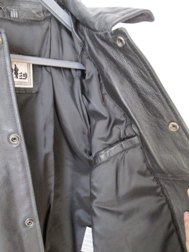 NWT Vtg. 90's Budweiser Gecko Beer Promo Embroidered Black Leather Jacket Size L - Picture 8 of 10