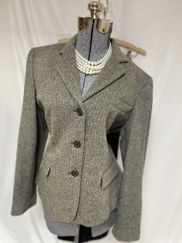 Ralph Lauren Pant Suit Size M Two Piece Set Herringbone Wool Blend Pockets - Picture 21 of 24