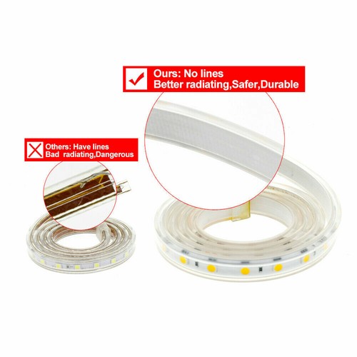 1-25m LED Strip Lichtleiste 2835 Lichtband Schlauch Streifen 120led/m 220V 240V - Bild 3 von 13