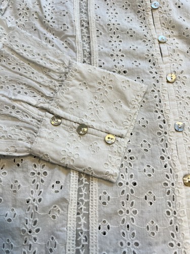 Rare! THE SHIRT COMPANY Figgy Shirt Boho Workwear Wedding Party UK 16 Ivory BNWT - Picture 15 of 20