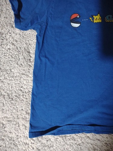 Camiseta azul parodia Pokemon Pac-Man mediana para niños - Imagen 5 de 15