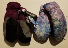 Girls No Name Brand Various Colors 3M Thinsulated Winter Ski Mittens Size 4-6X