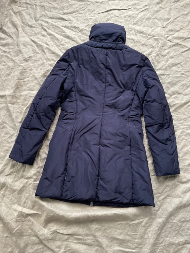 Moncler Beynac Women's Down Navy Blue Long Jacket Size 2 / M - Image 2 of 4