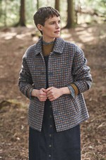 Seasalt Women's Coat - Navy Beamwind Checked Coat - Regular - Dorminack Check Ma