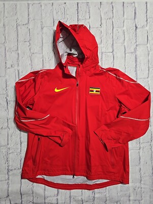 Nike Uganda Pro Elite Storm Hooded Reflective Hypershield Red Jacket Women s 3XL