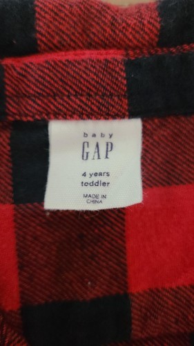 Gap Kids Button Up Buffalo Plaid Flannel Shirt, Boys Size 4 - Picture 6 of 6