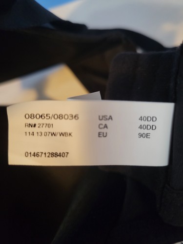 Sweet Nothings By Maidenform Black Undewire Bra 40DD - Picture 5 of 7