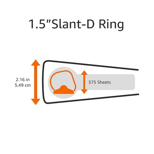 3 Ring Binders, 1.5 Inch, 4 Pack, D-Ring Organizer for School, Home Office - Picture 4 of 9