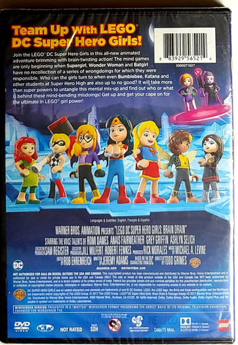 LEGO DC Super Hero Girls: Brain Drain [DVD] Widescreen, 2017, Warner Bros.- NEW - Bild 2 von 3