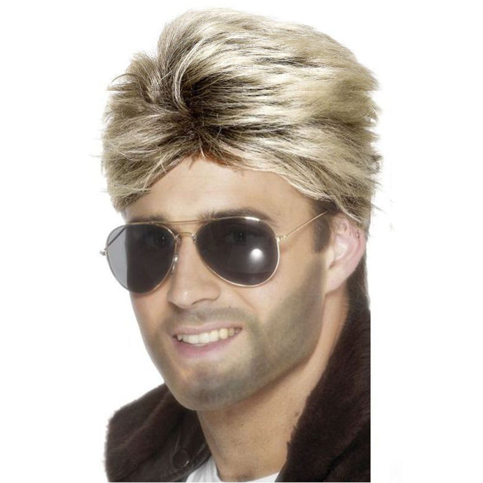 George Michael WHAM 80s Blonde Wig or Glasses or Make-up 1980 Fancy Dress lot | eBay George Michael WHAM 80s Blonde Wig or Glasses or Make-up 1980 Fancy Dress lot | eBay