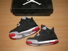 Nike Air Jordan 4 IV Noir/Ciment Gris 2012 / Eu 22/6C Bébé Neuf