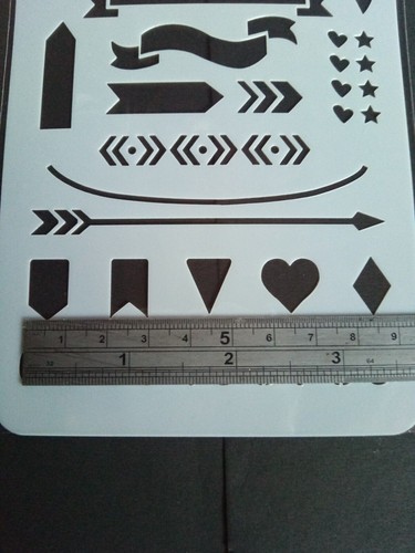 Stencil Banner Symbols Bullet Weekend Weather Scrapbooking Journal Planner Craft - Picture 117 of 150