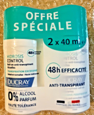 2X Ducray HIDROSIS CONTROL Roll-On Anti-Transpirant 48H 40ml / 1.3oz Exp 04/2026