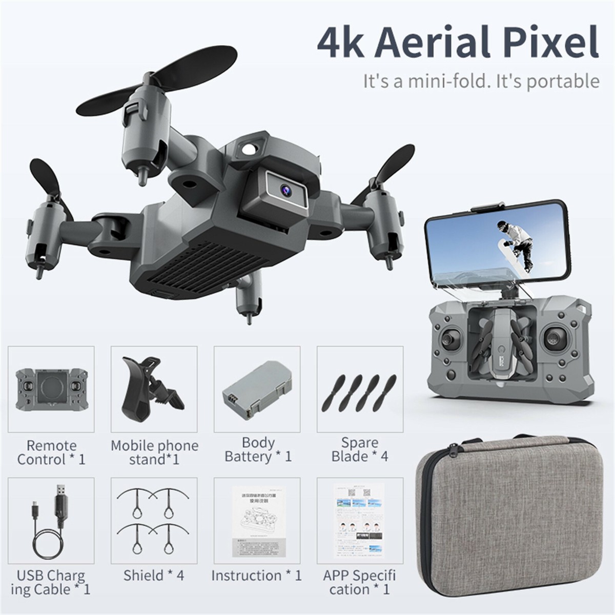 Mini 2024 foldable quadcopter