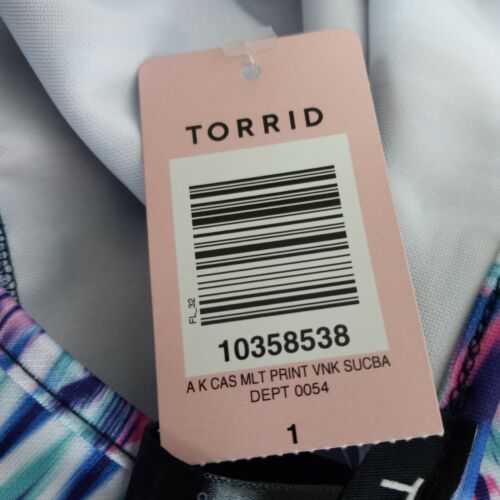 Vestido tórrido tejido de buceo ajuste acampanado camiseta sin mangas para mujer 1 (1X) estampado múltiple complejo de vacaciones - Imagen 4 de 8