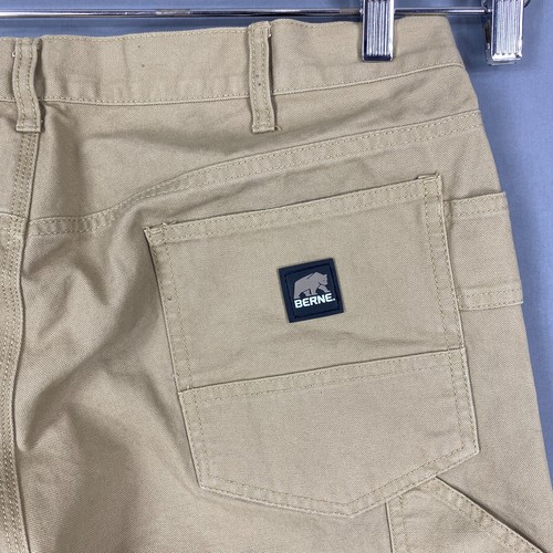 BERNE Heartland Washed Duck Carpenter Hose Herren 36x32 Beige Workwear Relaxed Fit - Bild 9 von 11