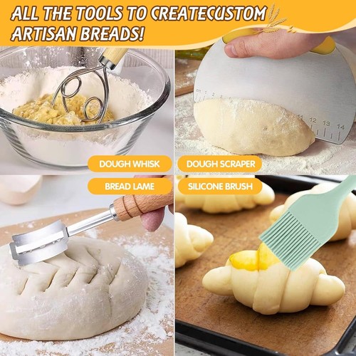 Gärkörbchen, 23Cm Rund & 26Cm Oval Silikon Gärkorb Zum Brotbacken Set, Sauerteig - Bild 11 von 22