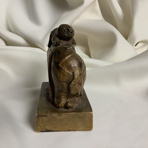 Sello Chop Bronce Elefante Niño Niño Antiguo Sello Chino Estatua Estatuilla Animal - Imagen 5 de 8