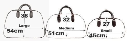 Women's Moc Croc Patent Leather Travel Bag Trolley Holdall Hand Luggage Handbag. - Picture 2 of 13