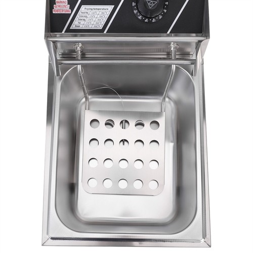 Commercial 6L 2500W Electric Deep Fryer Fat Chip Single Tank Stainless Steel - Picture 14 of 16