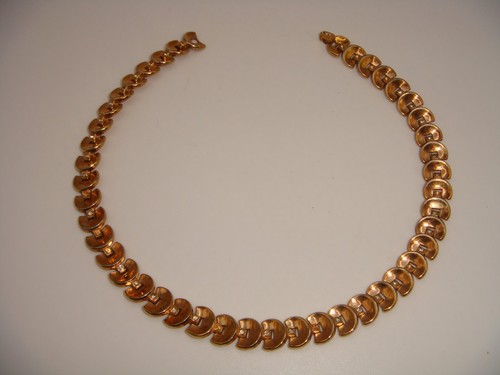 VINTAGE CROWN TRIFARI NECKLACE WITH RHINESTONES GOLD TONE ESTATE - Bild 17 von 24