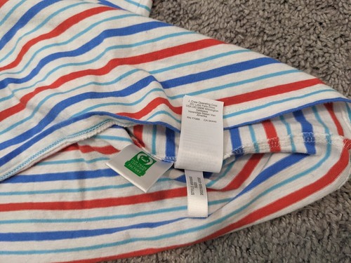 Vestido Camisa J Crew Mujer Pequeño Azul Vela Parque Acuático Rayas Informal Elastizado - Imagen 7 de 9