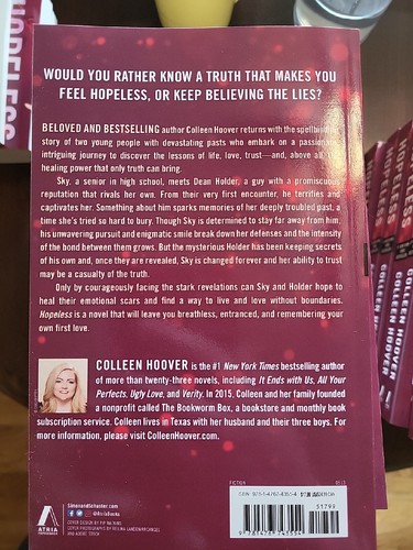 Hopeless by Colleen Hoover (2013, Paperback) NEW - Foto 2 di 2