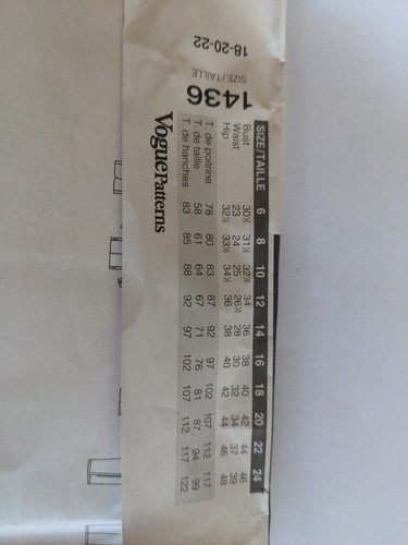 Vogue 1436 pattern 90s vintageAnne Klein size 18/20/22  jacket & skirt UNCUT  - Picture 4 of 4