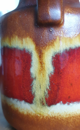 Konvolut 2 - 3 x FAT LAVA Keramik Vase Krug SCHEURICH 414-16 vintage midcentury - Bild 2 von 23