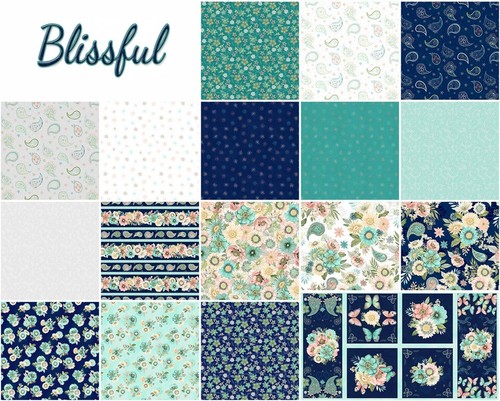 Kit de edredón - Blissful - 93"" X 93"" Bloque Floral Edredón Talla Reina - Imagen 2 de 10