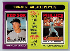 2024 Topps Heritage Baseball - Roger Clemens - Boston Red Sox - 1986 MVPs - #197