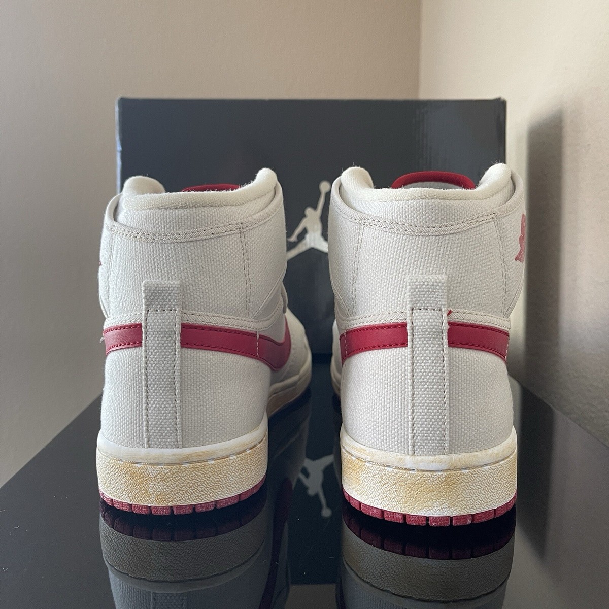 AJKO Air Jordan 1 Retro HI White Varsity Red 402297-161 Sz 