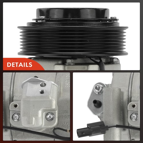 A/C Compressor w/ 7-Groove & 10SRE18C Style for Honda Accord 2013-2017 L4 2.4L - Picture 9 of 10