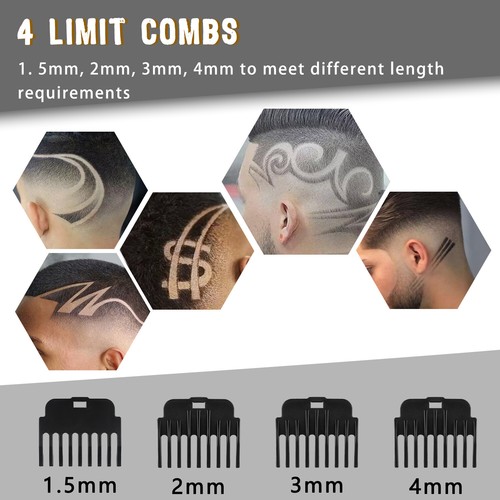 Cortapelos Profesional Recortadora de Barba Recargable LCD Recortadoras Regalos Perfecto - Imagen 90 de 106