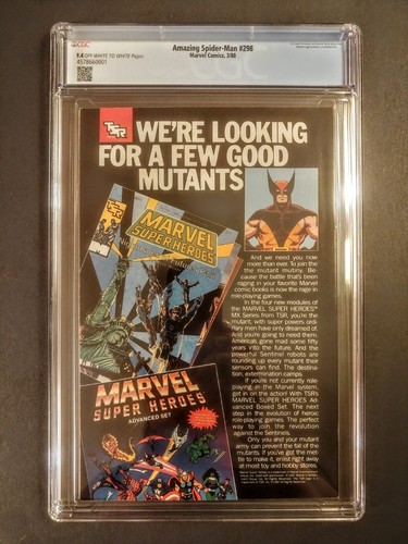 AMAZING SPIDER-MAN #298 CGC 9.4 1st McFarlane Spider-Man 1st Eddie Brock VENOM - Bild 2 von 2