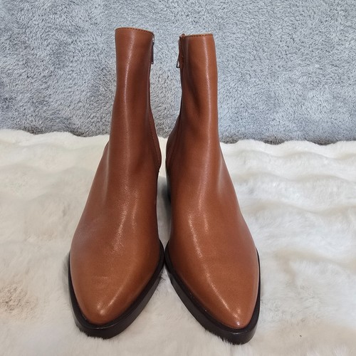 Madewell Darcy Ankle Boot Warm Cinnamon Leather Size 6 NEW Almond Toe - Picture 6 of 9
