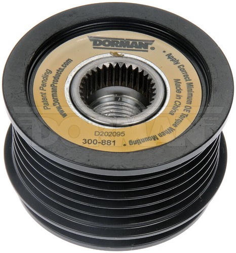 Dorman 300-881 Alternator Clutch Pulley fits Volkswagen VW 06B903016P 06B903119B - Picture 1 of 6