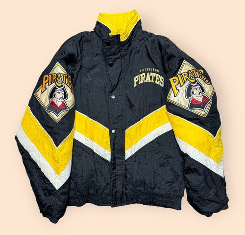 Vintage Pittsburgh Pirates 1990s Starter Puffer Jacket Men’s Small Vtg 90s Rare - Picture 1 of 6