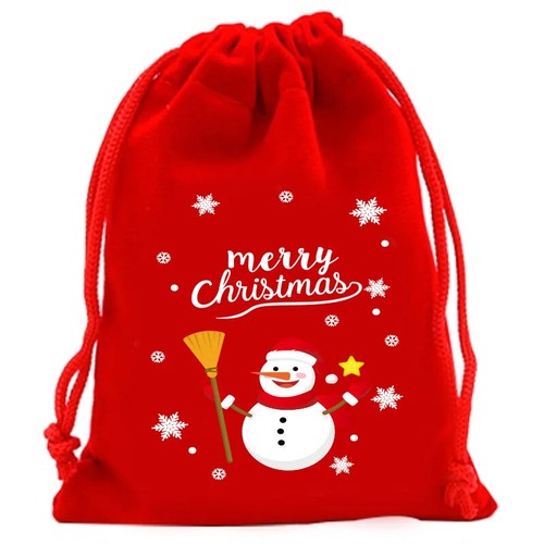 12 pcs Christmas Bags with Drawing Small Candy Gift Bag Pouch Xmas Packaging Bag - Picture 11 of 42