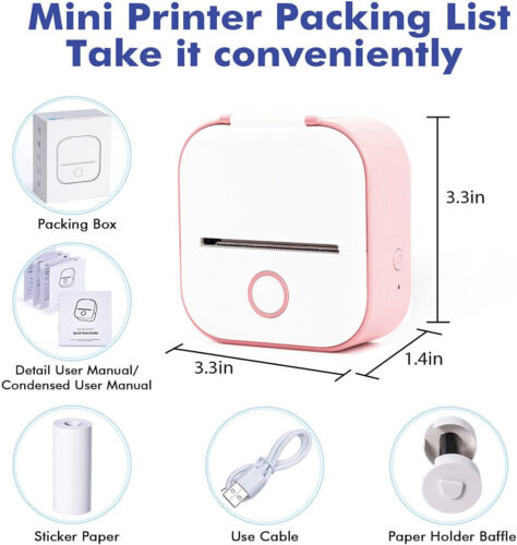 Phomemo T02 Portable Pocket Mini Thermal Printer Photo Label Sticker Bluetooth - Picture 2 of 24