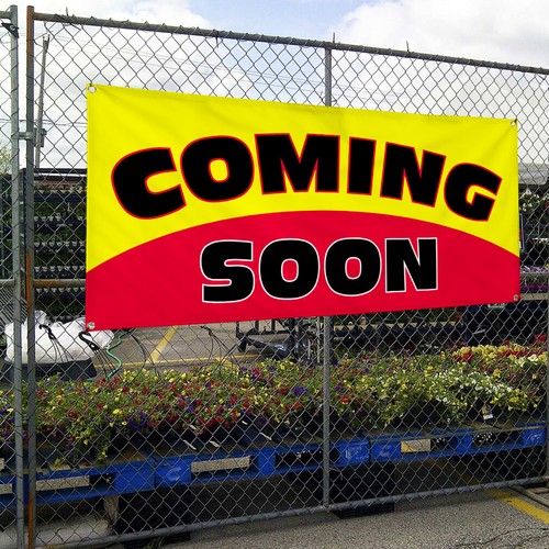 Vinyl Banner Multiple Sizes Coming Soon Outdoor Advertising Printing C Business - Picture 5 of 7