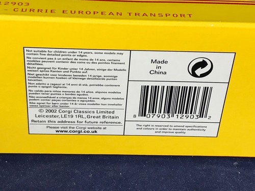 M-36 CORGI 1:50 SCALE DIE CAST TRUCK - CC12903 SCANIA TOPSIDE CURTAINSIDE - Picture 6 of 6