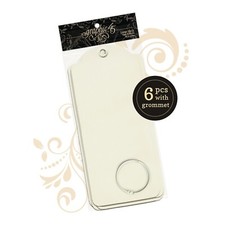 Graphic 45, Large Tag  Album, Ivory, 6 Pieces and Binder Ring