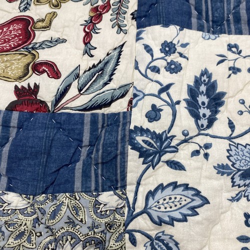 Pottery Barn Fiorella Patchwork Standard Size Pillow Sham (1) Blue - Picture 5 of 8